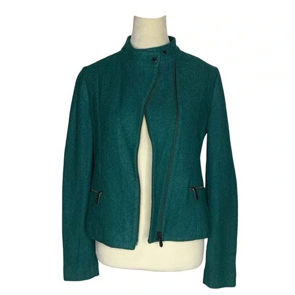 Talbots Wool Blend Green Jacket - Picture 2 of 6